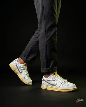 NK Leather Deconstructed Court Trainer White Yellow