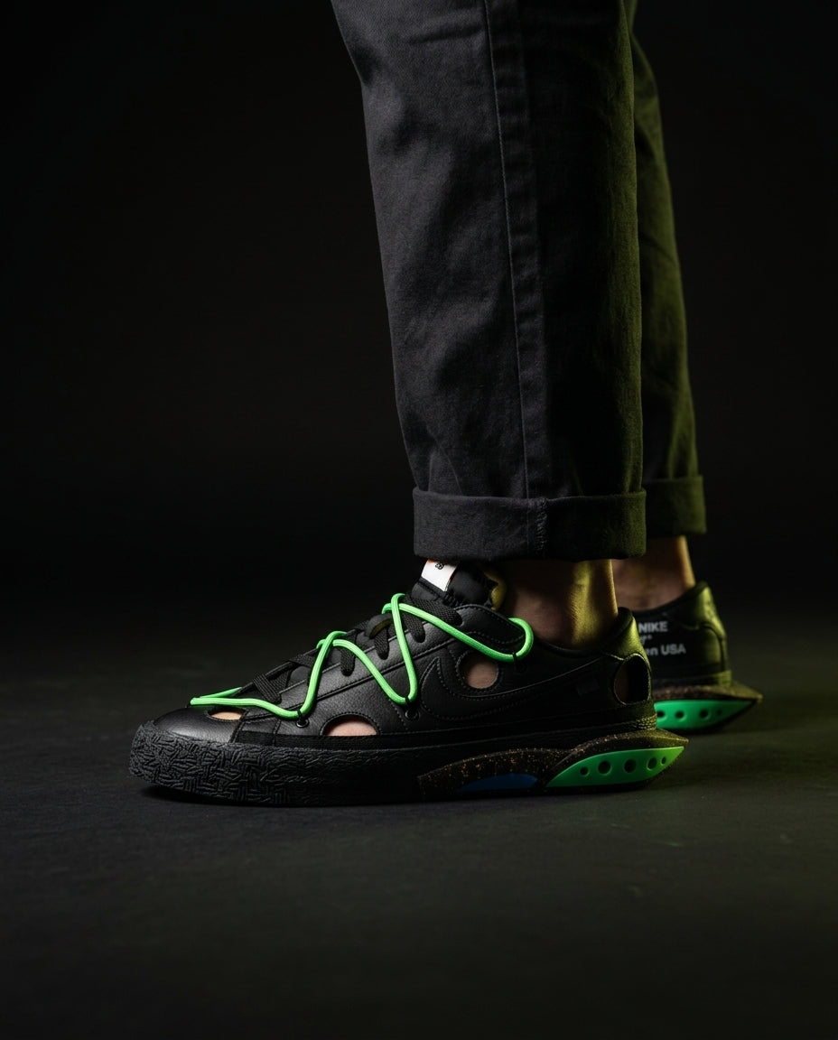 NK Leather Deconstructed Cutout Trainer