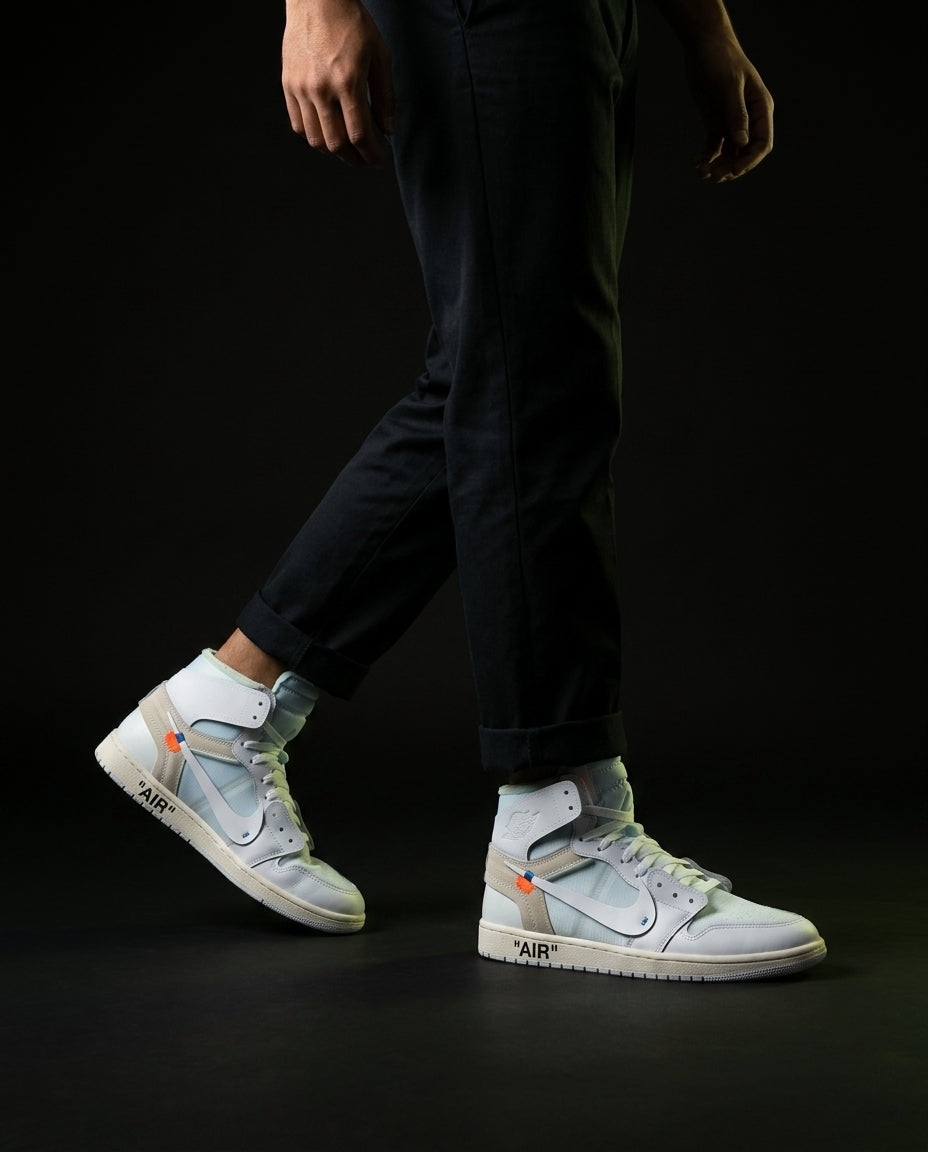 NK Leather Deconstructed High-Top Trainer White Sail