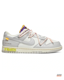NK Leather Deconstructed Stitch Trainer Grey White Purple #greywhitepurple