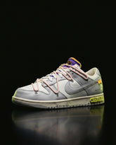 NK Leather Deconstructed Stitch Trainer Grey White Purple