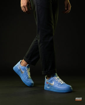 NK Leather Deconstructed Zip-Tie Trainer Blue Silver