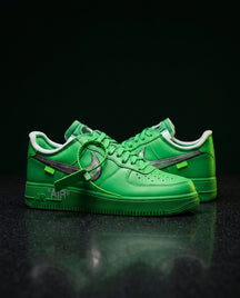 NK Leather Deconstructed Zip-Tie Trainer Green White