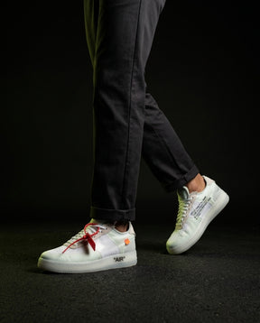 NK Leather Deconstructed Zip-Tie Trainer White