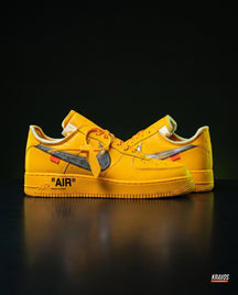 NK Leather Deconstructed Zip-Tie Trainer Yellow Black