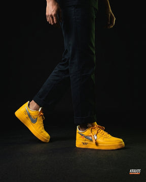 NK Leather Deconstructed Zip-Tie Trainer Yellow Black