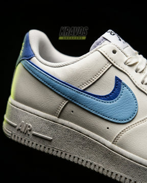 NK Leather Double-Swoosh Court Trainer White Blue