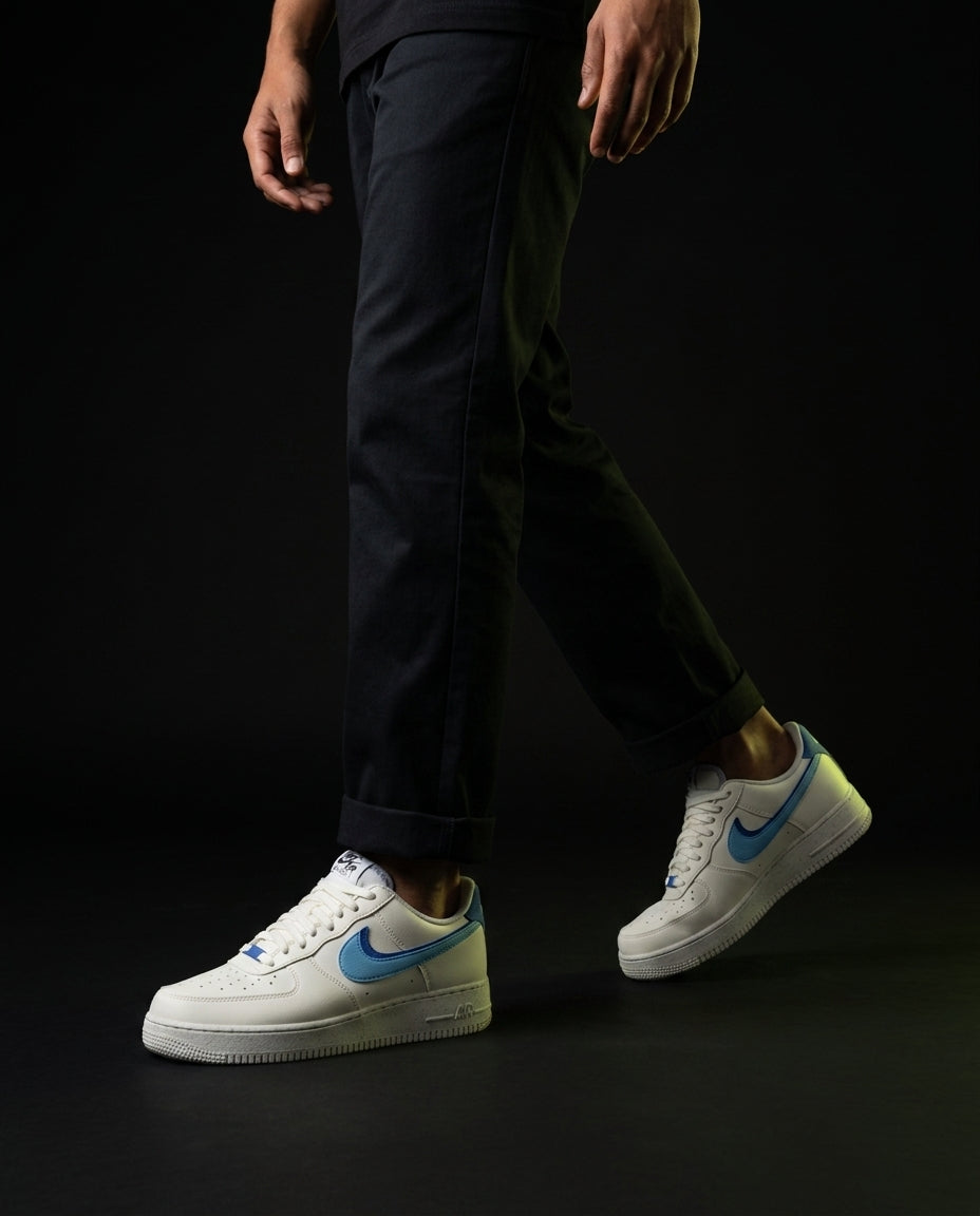 NK Leather Double-Swoosh Court Trainer