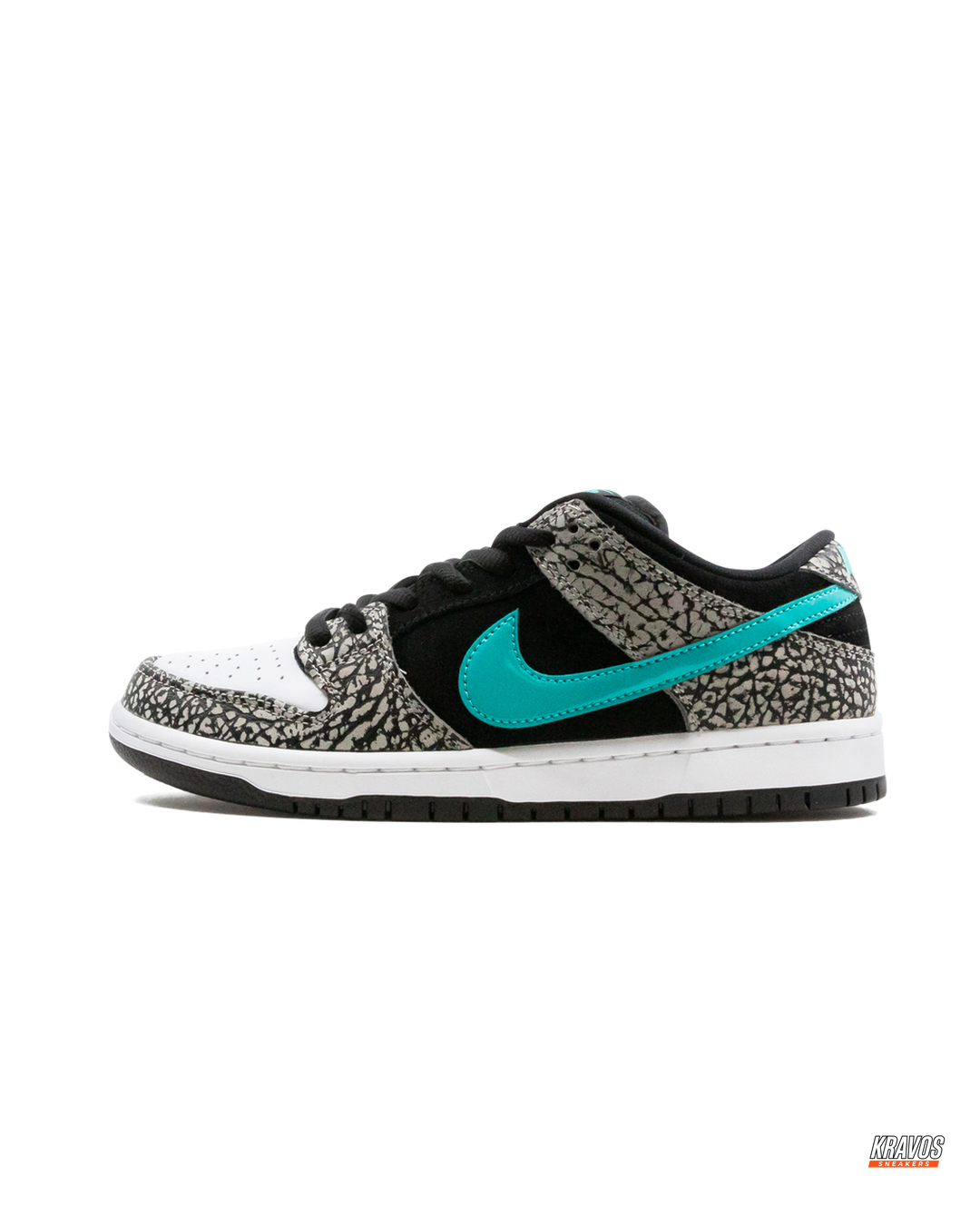 NK Leather Elephant-Print Skate Low