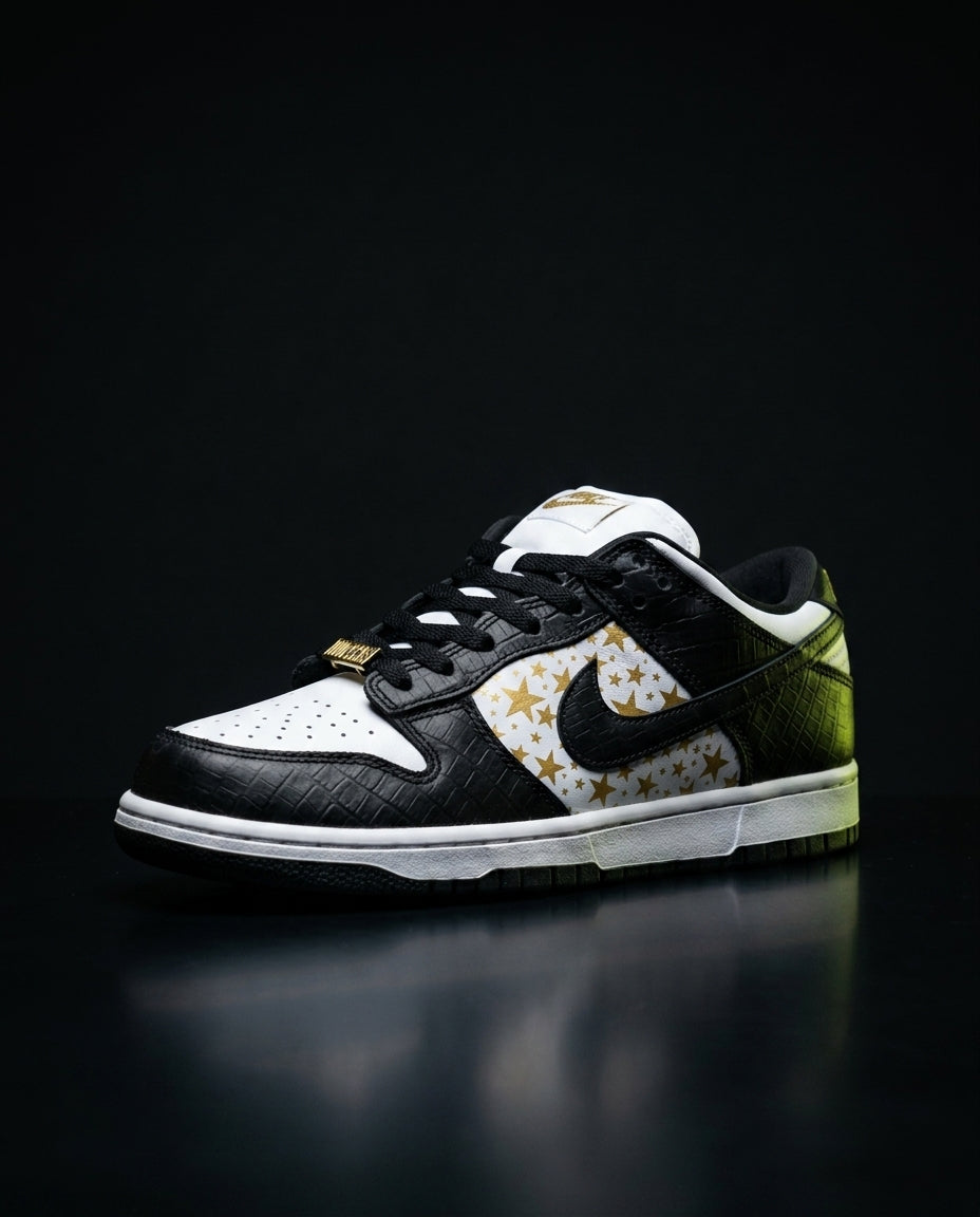 NK Leather Embossed Star Skate Low