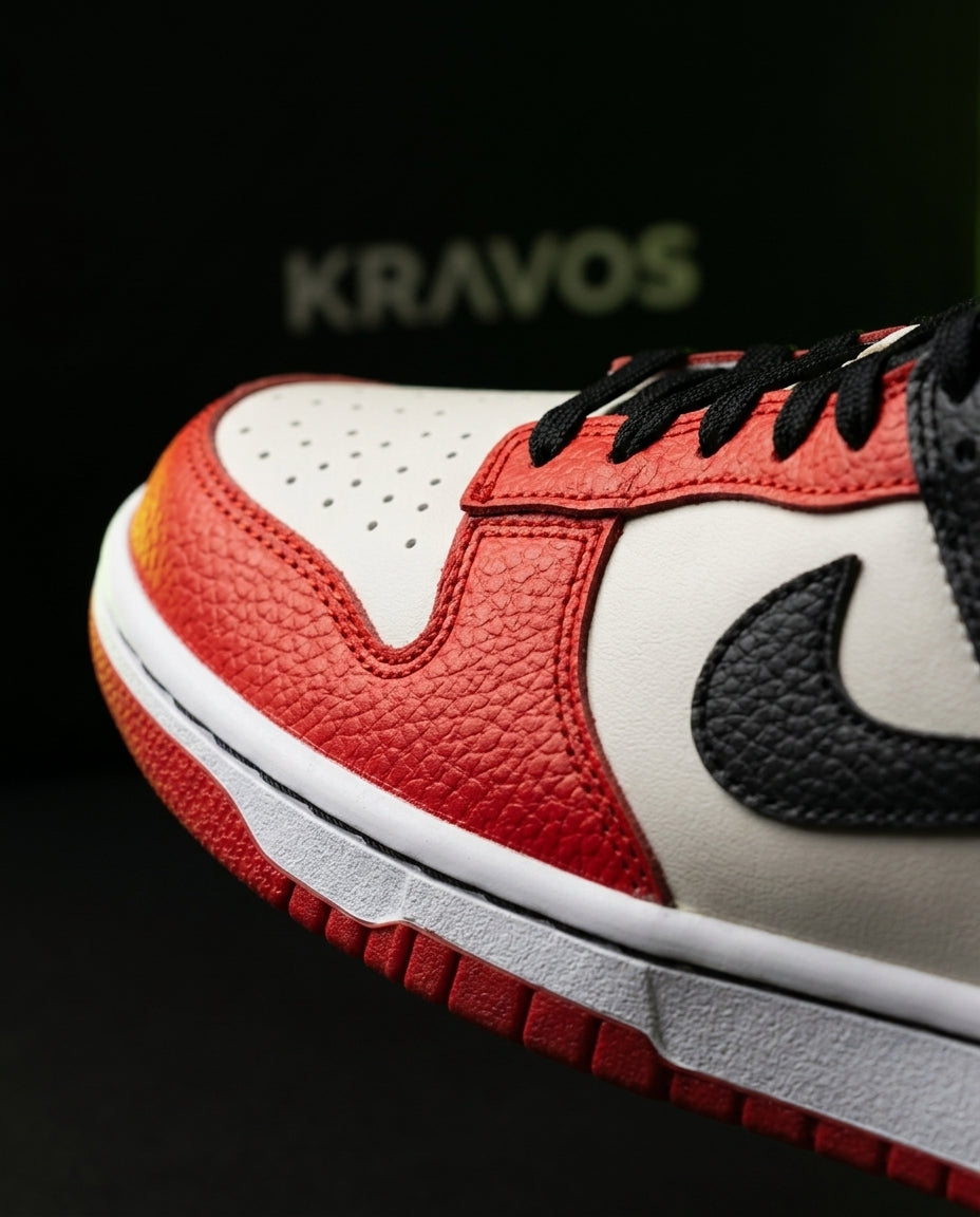 NK Leather Grained Colour-Block Trainer