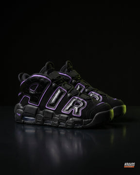 NK Leather Layered High-Top Trainer Black Purple
