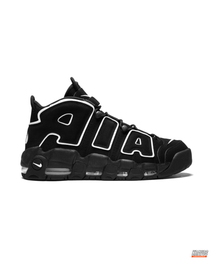 NK Leather Layered High-Top Trainer Black White #blackwhite