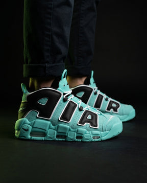 NK Leather Layered High-Top Trainer Mint Black White