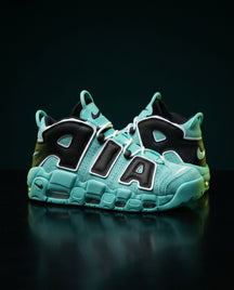 NK Leather Layered High-Top Trainer Mint Black White