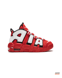 NK Leather Layered High-Top Trainer Red White Black #redwhiteblack