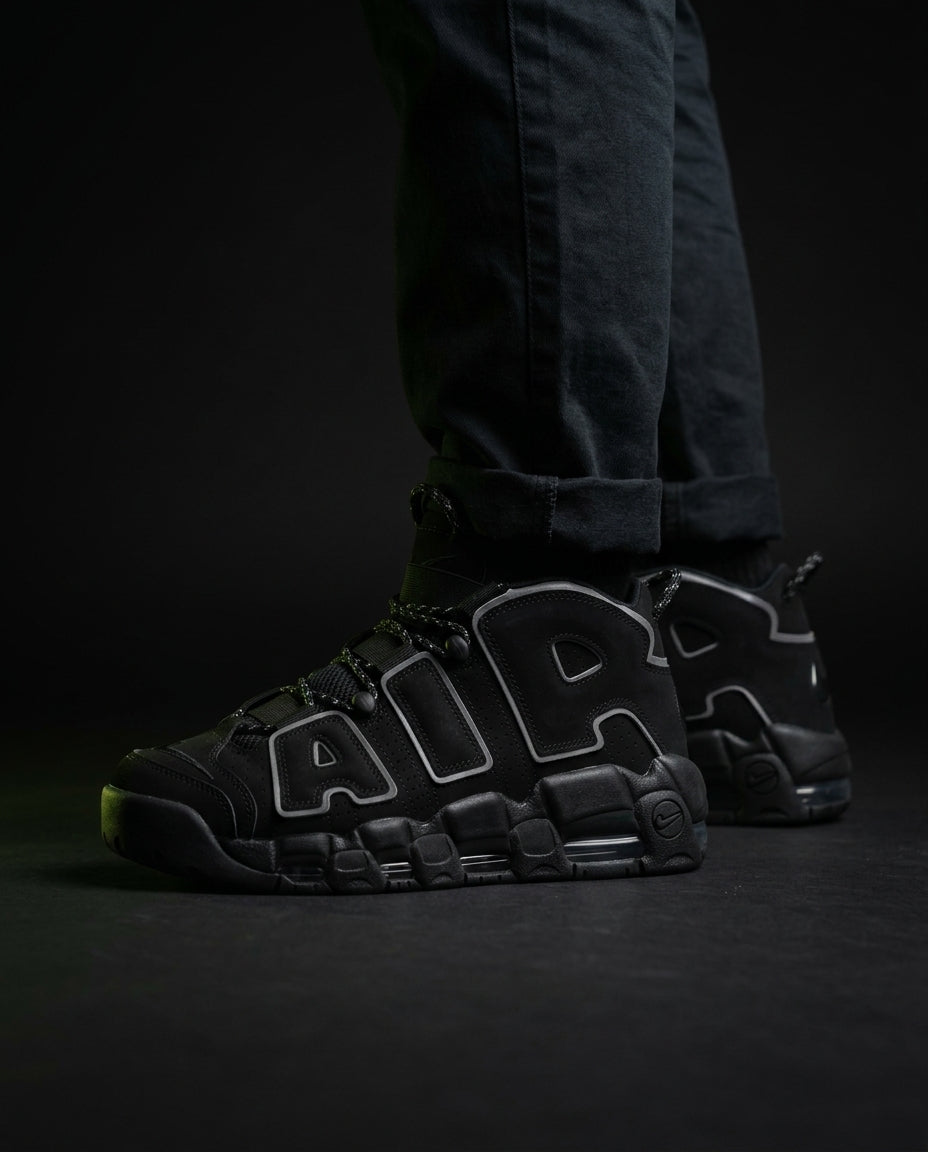 NK Leather Layered High-Top Trainer