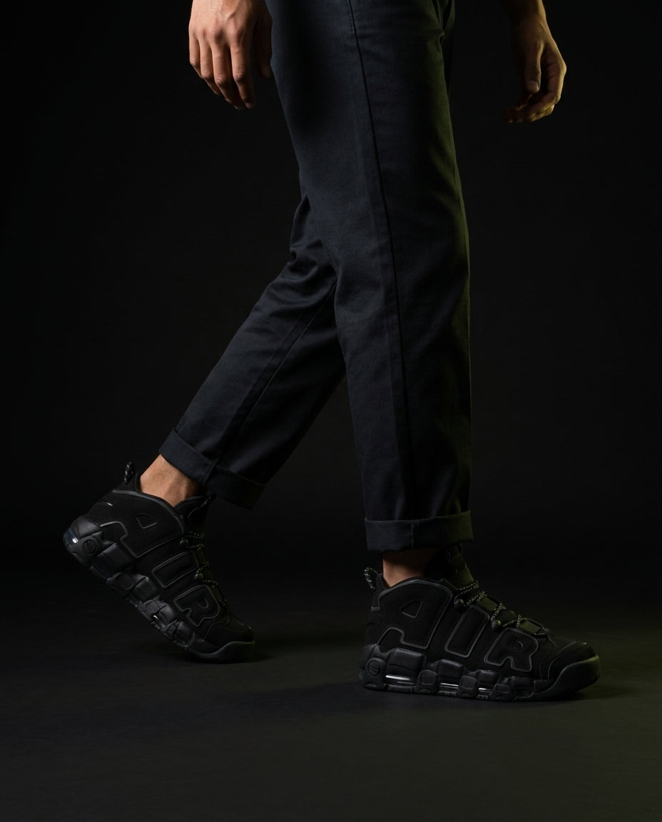 NK Leather Layered High-Top Trainer