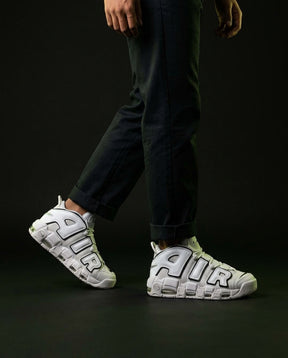 NK Leather Layered High-Top Trainer White Black