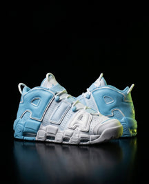 NK Leather Layered High-Top Trainer White Blue