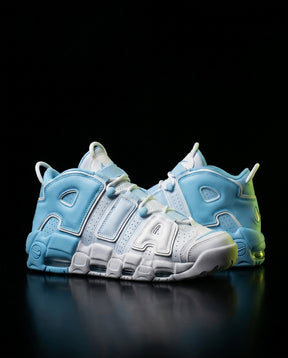 NK Leather Layered High-Top Trainer White Blue