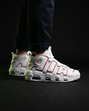 NK Leather Layered High-Top Trainer White Red