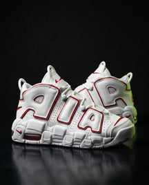 NK Leather Layered High-Top Trainer White Red