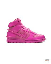 NK Leather Layered Panel High-Top Pink #pink