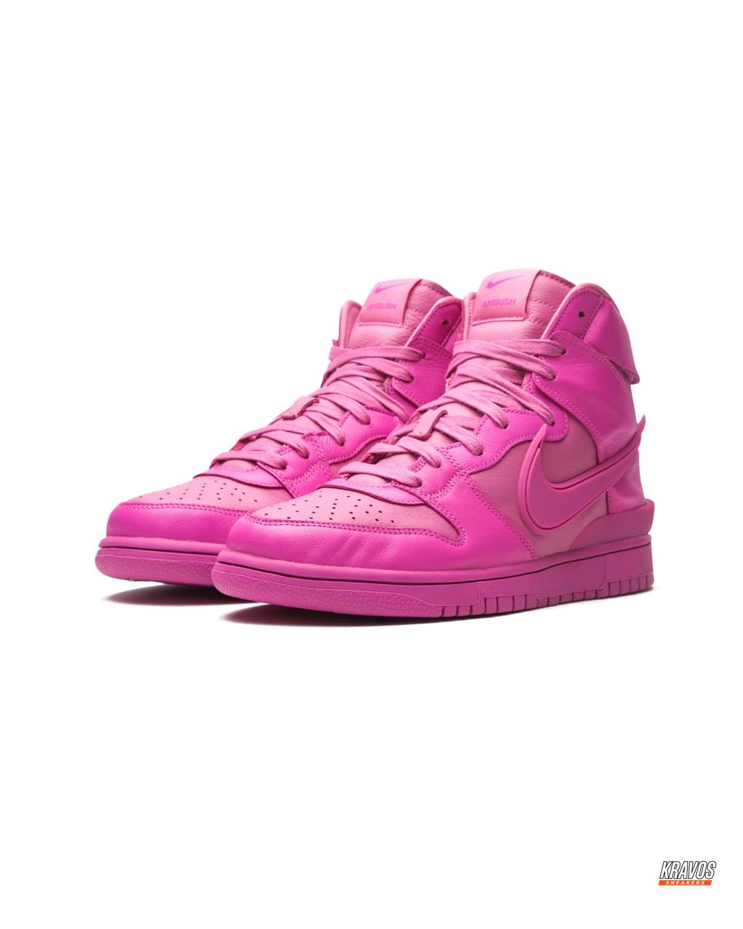 NK Leather Layered Panel High-Top