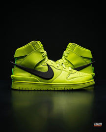 NK Leather Layered Panel High-Top Volt Black