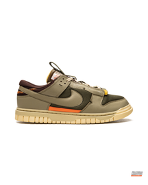 NK Leather Layered Panel Trainer Olive Brown Orange #olivebrownorange