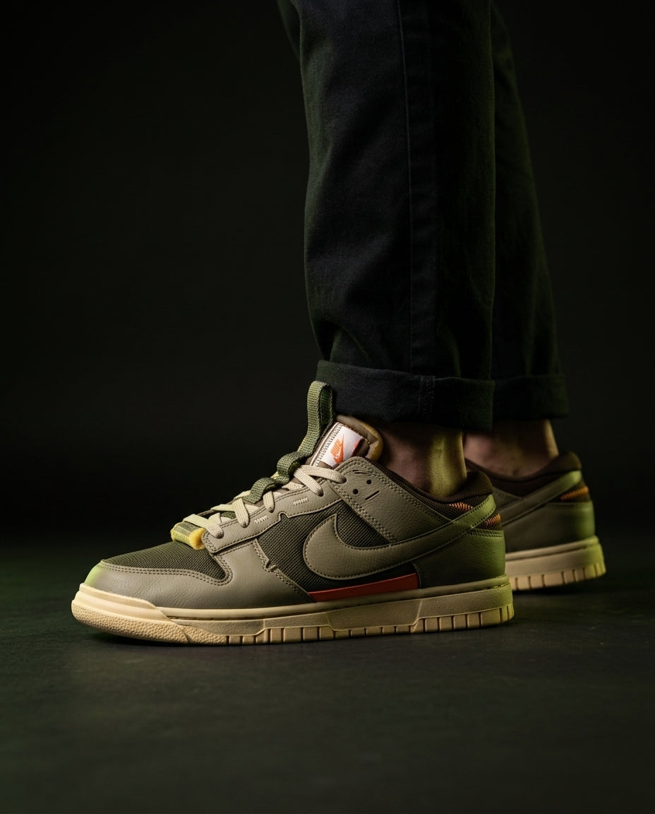 NK Leather Layered Panel Trainer