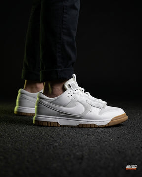 NK Leather Layered Panel Trainer White Gum