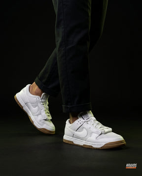 NK Leather Layered Panel Trainer White Gum