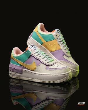 Cream Lilac Teal Yellow
