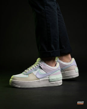 NK Leather Layered Platform Trainer Pastel Multicolor