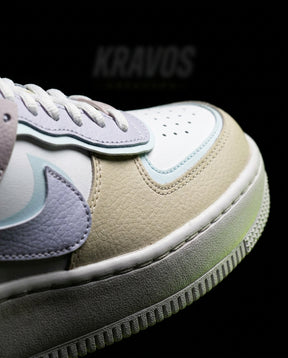 NK Leather Layered Platform Trainer Pastel Multicolor