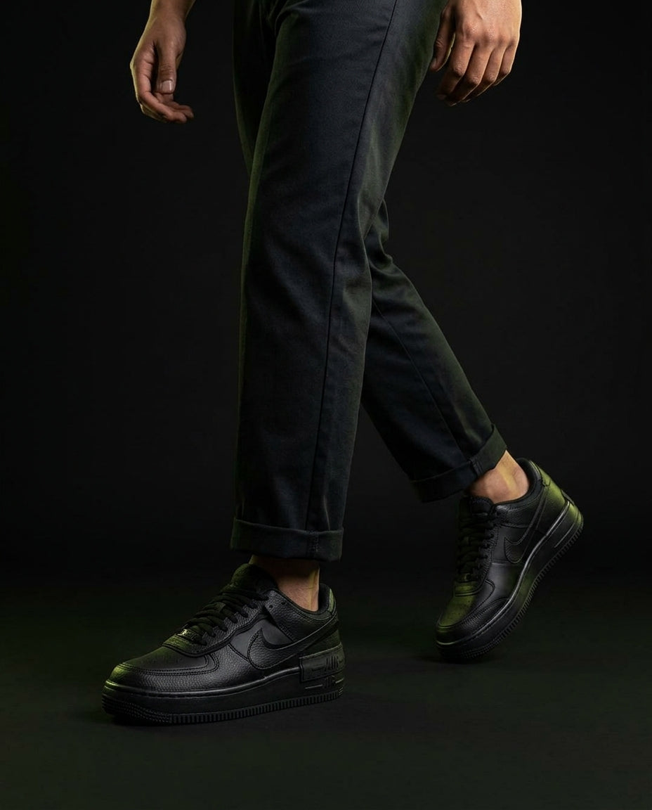 NK Leather Layered Platform Trainer
