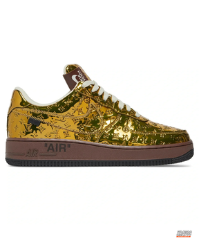 NK Leather Metallic Monogram Court Trainer