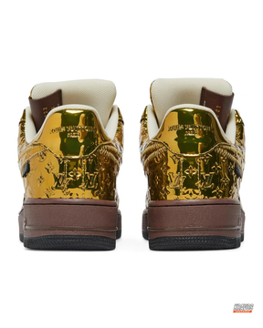 NK Leather Metallic Monogram Court Trainer
