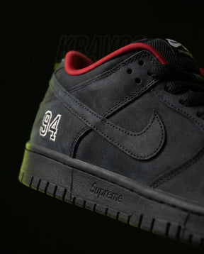 NK Leather Numbered-Patch Skate Trainer Triple Black