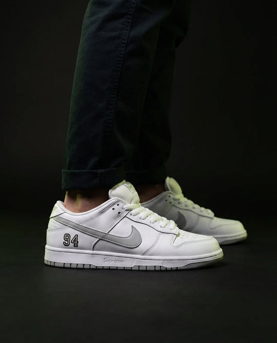 NK Leather Numbered-Patch Skate Trainer