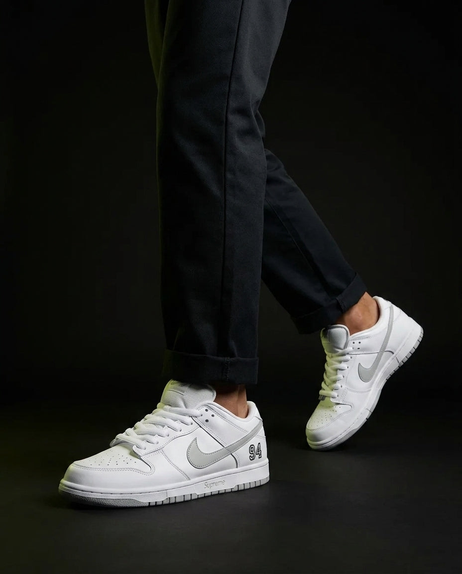 NK Leather Numbered-Patch Skate Trainer