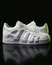 NK Leather Oversized Logo Trainer Triple White