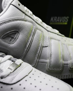 NK Leather Oversized Logo Trainer Triple White