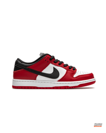 NK Leather Padded-Collar Skate Trainer Red Black White #redblackwhite