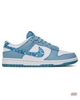 NK Leather Paisley Panelled Court Trainer White Blue #whiteblue