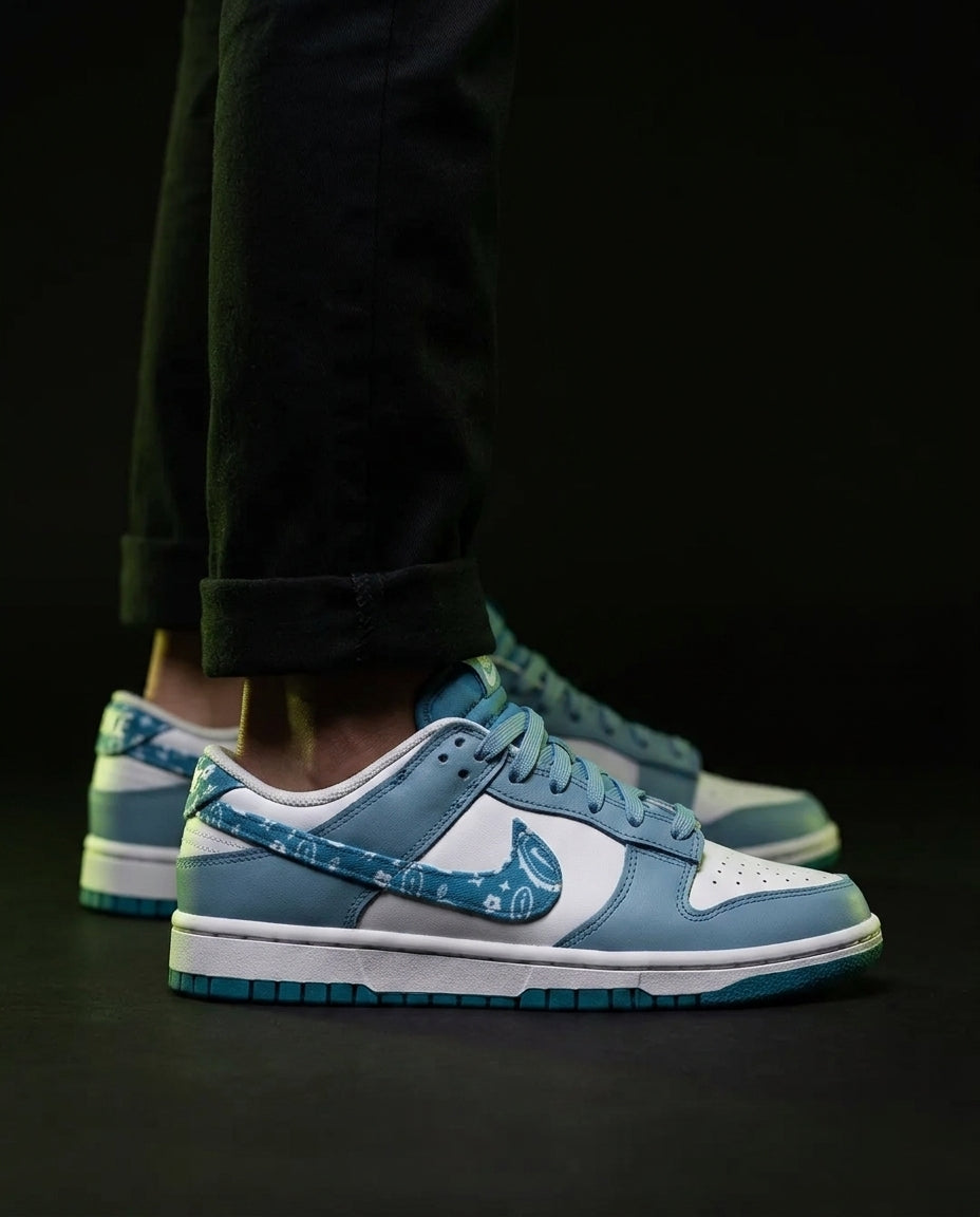 NK Leather Paisley Panelled Court Trainer