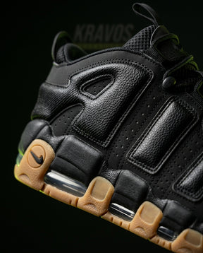 NK Leather Panelled Basketball Trainer Black Gum