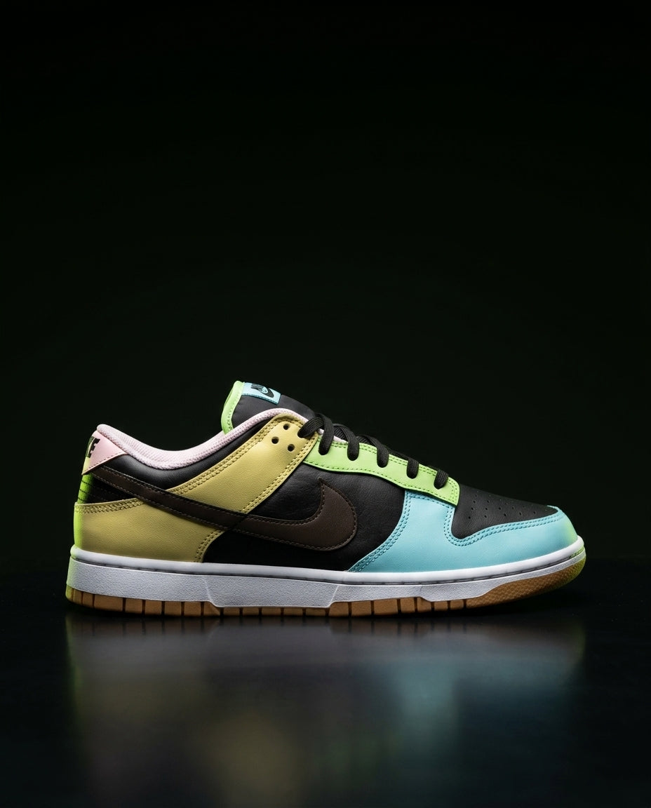 NK Leather Panelled Colour-Block Trainer